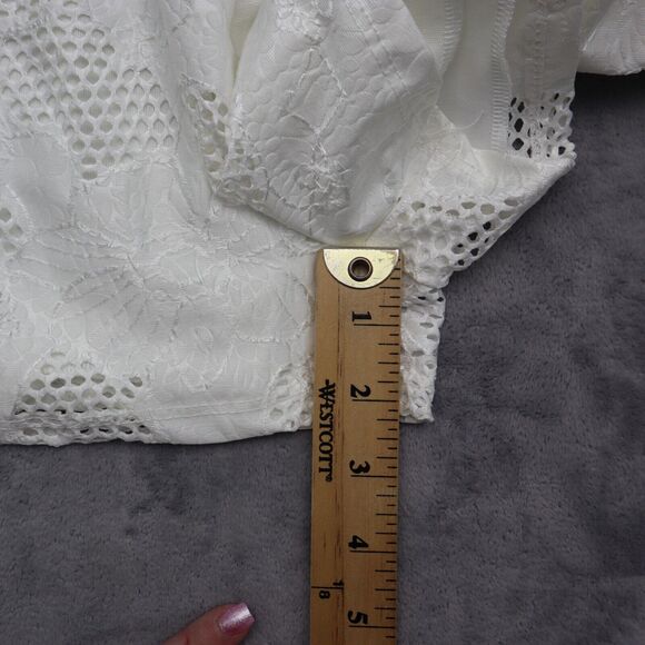 Jacaranda Jumpsuits Womens L White Strapless Floral Print Sweetheart Pullover - Picture 7 of 16